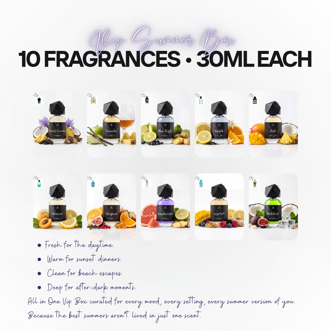 10 Fragrances 30ml Each - All in One VIP Box